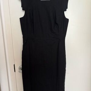 J. Crew Black linen Resume dress size 8 NWOT